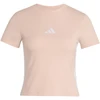 Moteriški marškinėliai adidas Essentials 3-Stripes Slim Baby pastelinis róż KD2343 (L)