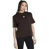 Moteriški marškinėliai adidas Essentials 3-Stripes Boyfriend ciemnobrązowa KX0794 (S)