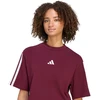 Moteriški marškinėliai adidas Essentials 3-Stripes Boyfriend bordinė KF6287 (XL)