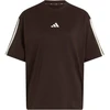 Moteriški marškinėliai adidas Essentials 3-Stripes Boyfriend ciemnobrązowa KX0794 (S)