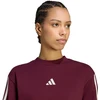 Moteriški marškinėliai adidas Essentials 3-Stripes Boyfriend bordinė KX0793 (S)