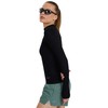 Moteriški marškinėliai longsleeve 4F F419 tamsiai juoda 4FWAW25TFLOF419 20S (XS/S)