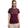 Moteriški marškinėliai Puma Ess Centered Cat Logo Tee bordo spalvos 692916 24 (2XL)