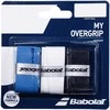 Owijka Babolat My Overgrip x 3 juoda, mėlyna, balta 206204