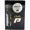 Stalo teniso kamuoliukai Point Prof ABS40 *** 6 vnt. balti