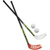 Rinkinys do unihokeja Azetx Mamba Junior 2 kije HDPE proste bez owijki 87 cm+2 piłki Optimus