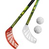 Rinkinys do unihokeja Azetx Mamba Junior 2 kije HDPE proste bez owijki 87 cm+2 piłki Optimus
