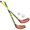 Azetx Mamba Junior grindų riedulio rinkinys, 2 tiesios HDPE lazdos be vyniojimo, 62 cm, 2 Optimus kamuoliukai