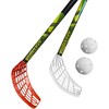 Rinkinys do unihokeja Azetx Mamba Junior 2 kije HDPE proste bez owijki 87 cm+2 piłki Optimus