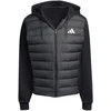 Vyriška adidas Essentials Climawarm hibridinė pūkinė striukė su gobtuvu, juoda KA5251
