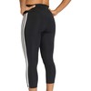 Moteriškos „adidas“ 3/4 ilgio „Optime Essentials“ sportinės tamprės su 3 juostelėmis, juodos spalvos, KE6062