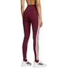 Tamprės moterims adidas Optime Essentials Workout 3-Stripes 7/8 bordo spalvos KT3772 (XL)