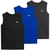 Vyriški marškinėliai 4F M362 3pak juoda, mėlyna, grafito 4FWSS26TSLEM362 90S (2XL)