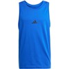 Vyriški adidas Essentials marškinėliai be rankovių su mažu logotipu mėlyni JE8978