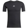 Vyriški marškinėliai adidas Techfit Short Sleeve Tee juoda JP4674 (M)
