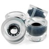 Plastikiniai SMJ ratukai riedlentėms 59x46mm /4vnt./ juodi/ skaidrūs