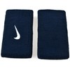 Riešinės sportui plačios Nike Swoosh Doublewide tamsiai mėlynos 2vnt. NN05416