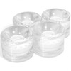 Plastikiniai SMJ ratukai riedlentėms 59x46mm /4vnt./ balti ir skaidrūs