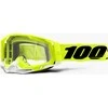 1 RACECRAFT 2 Geltonas akiniai (Clear Anti-Fog Lens, LT 88%-92% + 10 Skids) (NAUJIENA)