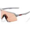 100% Akiniai 100% S3 Soft Tact Stone Pilka - Hiper Coral Lens (LT 52% + skaidrus stiklas LT 93%) (NEW 2021)
