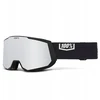 100percent SNOW - SNOWCRAFT XL Juodas HiPER Sidabrinis Mirror
