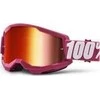 100% GGoogle STRATEG 2 JUNIOR FLETCHER (Raudonasis veidrodis Oro Anti- Fog, LT 38% + / -5%)