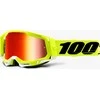 100% Google 100% RACECRAFT 2 TACK Geltonas (Raudonasis veidrodis Express Anti- Fog, LT 38% + / -5% + nuo fog skaidraus stiklo, LT 88% -92% + 10 Zrives) (NAUJA)