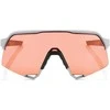 100% Akiniai 100% S3 Soft Tact Stone Pilka - Hiper Coral Lens (LT 52% + skaidrus stiklas LT 93%) (NEW 2021)