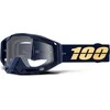 100% Google 100% RACECRAFT BEKKEN (Skaidrus magistralės anti- fog + 10 Zrywki) (NAUJA)