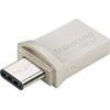 TRANSCEND 128GB USB3.0 Pen Drive OTG Type A&C Sidabrinis