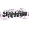 Lauko baldų komplektas Sodo komplektas su pagalvėlėmis, 17 dalių, smėlio, poliratanas
