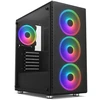 1St Cool 1stCOOL Rainbow Mid Tower ATX AU Korpusas permatomas šoninis skydelis 4x 120mm ventiliatoriai 650W 88+ juoda