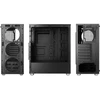 1St Cool 1stCOOL Rainbow Mid Tower ATX AU Korpusas permatomas šoninis skydelis 4x 120mm ventiliatoriai 650W 88+ juoda