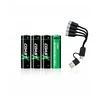 „Coast AA“ įkraunamos baterijos 1,5 V, 2400 mAh, USB-C, 4 vnt.