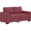 Sofa Dviejų dalių sofos komplektas su pagalvėlėmis, vyno raudonumo audinys