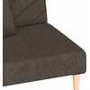 Dvivietė sofa-lova dvejomis pagalvėmis, rudos spalvos, audinys