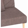 Dvivietė sofa-lova su dvejomis pagalvėmis, taupe, audinys