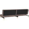 Dvivietė sofa-lova su dvejomis pagalvėmis, taupe, audinys