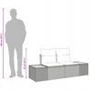 Sodo sofa Smėlio 184 x 62 x 85cm poliratanas