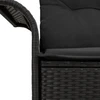 Sodo sofa su pagalve Juoda 141 x 62 x 69cm poliratanas