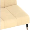 Dvivietė sofa-lova, kreminės spalvos, aksomas