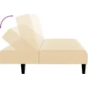 Dvivietė sofa-lova, kreminės spalvos, aksomas