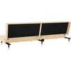 Dvivietė sofa-lova, kreminės spalvos, aksomas