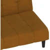 Dvivietė sofa-lova, rudos spalvos, aksomas
