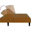 Dvivietė sofa-lova, rudos spalvos, aksomas