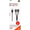 2GO 3 viename USB Ladekabel kabelis – juodas – 150 cm, skirtas USB Type-C