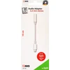 2GO garso adapteris „Lightning“ stereo, 20 cm, baltas