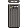 2GO Powerbank Powerbank Solar 10000mAh su LED žibintuvėliu juoda