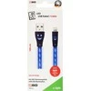 2GO USB kabelis USB Ladekabel sw mit blauer LED-Beleuchtung 100cm šviesa.