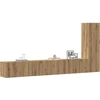 TV staliukas 3 dalių sieninis televizoriaus spintelės komplektas Artisan Oak